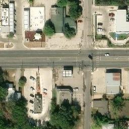 Sand Volleyball Court, Seguin, TX — aerial view