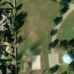 Sand Volleyball Court, Fifth Street, TX — aerial view