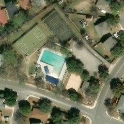 San Antonio Beach Volleyball Court #28 — aerial view