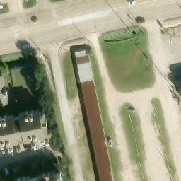 Sand Volleyball Court, El Lago, TX — aerial view