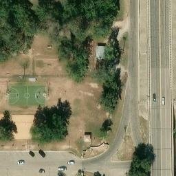 Sand Volleyball Court, Seguin, TX — aerial view