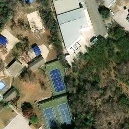 Sand Volleyball Court, Leon Valley, TX — aerial view