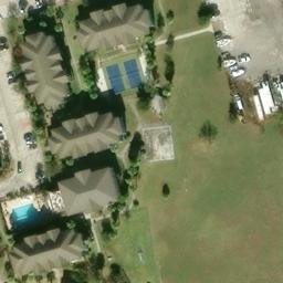 Galveston Beach Volleyball Court #6 — aerial view
