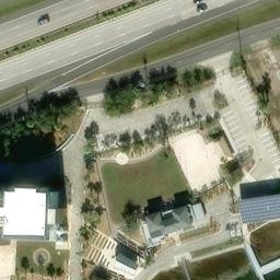 Galveston Beach Volleyball Court #3 — aerial view