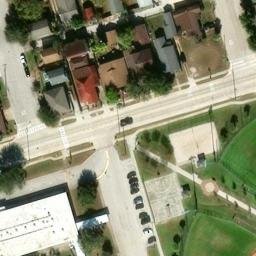 Galveston Beach Volleyball Court #2 — aerial view