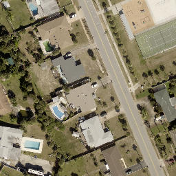 Sand Volleyball Court, Holly Hill, FL — aerial view