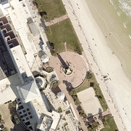 Sand Volleyball Court, Daytona Beach, FL — aerial view