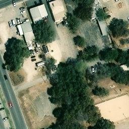 Sand Volleyball Court, Uvalde, TX — aerial view