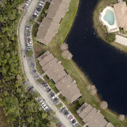 Sand Volleyball Court, Daytona Beach, FL — aerial view