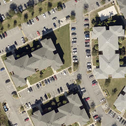 Sand Volleyball Court, Daytona Beach, FL — aerial view