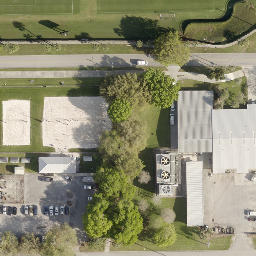 Sand Volleyball court — aerial view