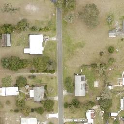 Sand Volleyball Court, Orange City, FL — aerial view