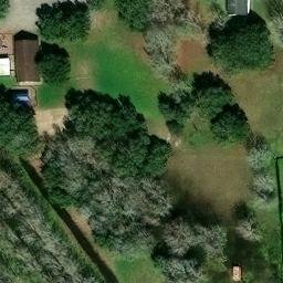 Sand Volleyball Court, Bay City, TX — aerial view