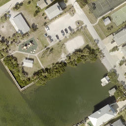 Sand Volleyball Court, Edgewater, FL — aerial view