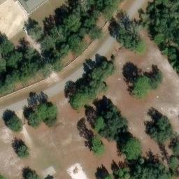 Sand Volleyball Court, Pine Lakes, FL — aerial view