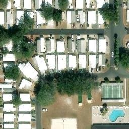 Sand Volleyball Court, Lady Lake, FL — aerial view