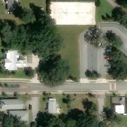 Sand Volleyball Court, Inverness, FL — aerial view