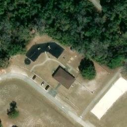 Sand Volleyball Court, Wildwood, FL — aerial view