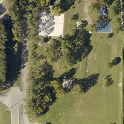 Sand Volleyball Court, Lake Mary, FL — aerial view
