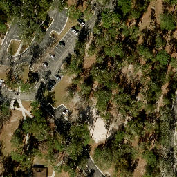 Sand Volleyball Court, Mount Plymouth, FL — aerial view