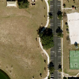 Sand Volleyball Court, Zellwood, FL — aerial view