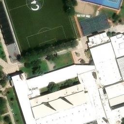 Colonia Satelite Beach Volleyball Court — aerial view