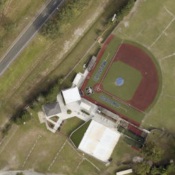 Sand Volleyball Court, Oviedo, FL — aerial view