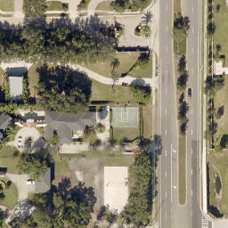 Sand Volleyball Court, Goldenrod, FL — aerial view