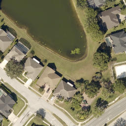 Sand Volleyball Court, Oviedo, FL — aerial view