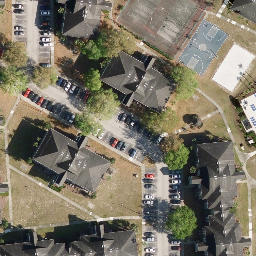 Volleyball Court, University, FL — aerial view