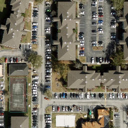 Sand Volleyball Court, Alafaya, FL — aerial view