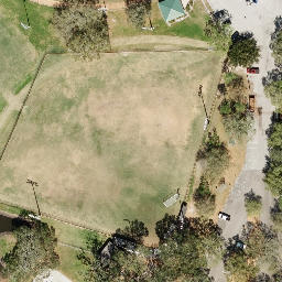 Sand Volleyball Court, Winter Park, FL — aerial view