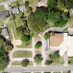 Sand Volleyball Court, Fairview Shores, FL — aerial view