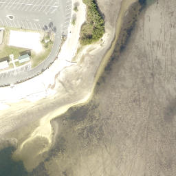 Sand Volleyball Court, Weeki Wachee Gardens, FL — aerial view