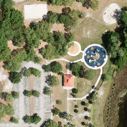 Sand Volleyball Court, Alafaya, FL — aerial view
