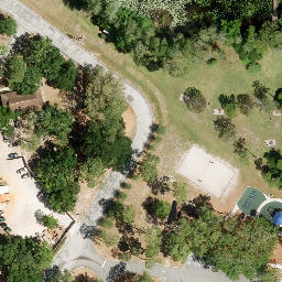 Sand Volleyball Court, Alafaya, FL — aerial view