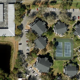 Sand Volleyball Court, Alafaya, FL — aerial view