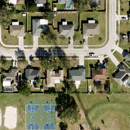 Sand Volleyball Court, Winter Garden, FL — aerial view