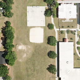 Sand Volleyball Court, Union Park, FL — aerial view