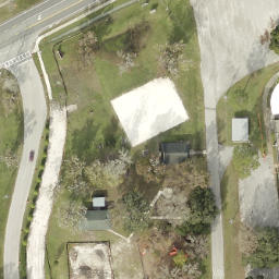 Sand Volleyball Court, Brooksville, FL — aerial view