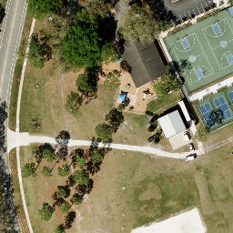 Sand Volleyball Court, Alafaya, FL — aerial view