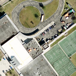 Sand Volleyball Court, Wedgefield, FL — aerial view