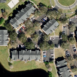 Sand Volleyball Court, Oak Ridge, FL — aerial view