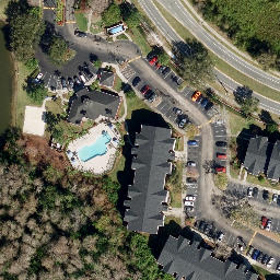 Sand Volleyball Court, Orlando, FL — aerial view
