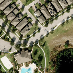 Sand Volleyball Court, Horizon West, FL — aerial view