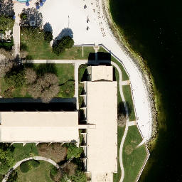 The Volleyball Court at Disney's Contemporary Resort — aerial view