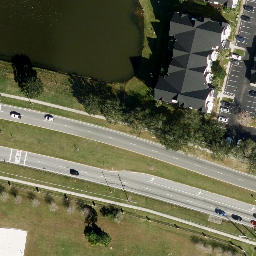Sand Volleyball Court, Williamsburg, FL — aerial view
