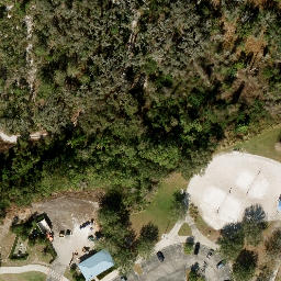 Sand Volleyball Court, Doctor Phillips, FL — aerial view