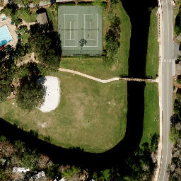 Sand Volleyball Court, Horizon West, FL — aerial view