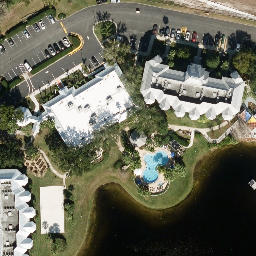 Sand Volleyball Court, Williamsburg, FL — aerial view